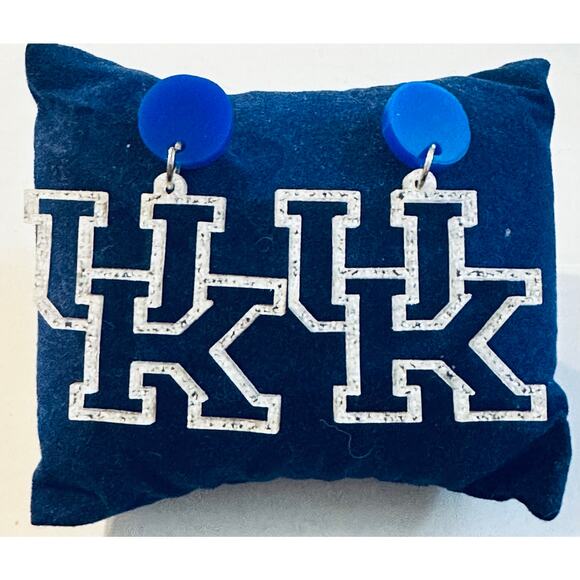 UK Kentucky Wildcats Acrylic Earrings - Picture 1 of 3